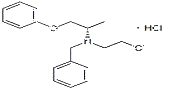 Phenoxybenzamine (S)-Isomer ; 1 (S)-N-Benzyl-N-(2-chloroethyl)-1-phenoxypropan-2-amine hydrochloride  |  71799-90-1
