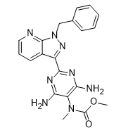 Riociguat EP Impurity B,  Methyl [4,6-diamino-2-(1-benzyl-1H-pyrazolo[3,4-b]pyridin-3-yl)pyrimidin-5-yl](methyl)carbamate/ 3052969-92-0