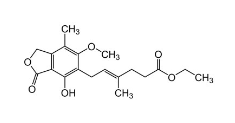 ETHYL ESTER OF MYCOPHENOLATE  Synonyms:(E)-Ethyl 6-(4-hydroxy-6-methoxy-7-methyl-3-oxo-1,3-dihydroisobenzofuran-5-yl)-4-methylhex-4-enoate  |32483-51-5
