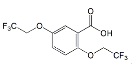 Flecainide EP Impurity D ; 2,5-bis(2,2,2-Trifluoroethoxy)benzoic acid ;35480-52-5