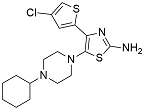 4-(4-Chlorothiophen-2-yl)-5-(4-cyclohexylpiperazin-1-yl)thiazol-2-amine; 570407-42-0