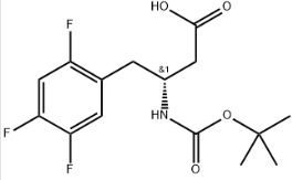 Sitagliptin N-BOC Carboxylic Acid; (R)-3-(tert-Butoxycarbonyl)-4-(2,4,5-trifluorophenyl)butanoic acid |486460-00-8