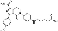 Apixaban Open Chain Acid; 5-[[4-[3-(Aminocarbonyl)-1,4,5,7-tetrahydro-1-(4-methoxyphenyl)-7-oxo-6H-pyrazolo[3,4-c]pyridin-6-yl]phenyl]amino]pen tanoic Acid; 2206825-87-6; 503612-47-3