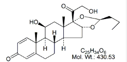 Budesonide (22S)-Isomer ;(11β,16α)-16,17-[(1S)-Butylidenebis(oxy)]-11,21-dihydroxypregna-1,4-diene-3,20-dione   |  51372-28-2