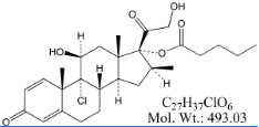 Betamethasone Valerate EP Impurity H ;Beclomethasone 17-Valerate ;9-Chloro-11β,21-dihydroxy-16β-methyl-3,20-dioxopregna-1,4-dien-17-yl pentanoate  |  52619-18-8