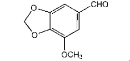 7-Methoxy-1,3-benzodioxole-5-carboxaldehyde 3-Methoxy-4,5-(methylenedioxy)-benzaldehyde; 3,4-(Methylenedioxy)-5-methoxybenzaldehyde; 5-Formyl-7-methoxy-1,3-benzodioxole; 5-Methoxy-3,4-(methylenedioxy)benzaldehyde; 5-Methoxypiperonal; 7-Methoxybenzo[d][1,3]dioxole-5-carboxaldehyde; Myristicaldehyde;  |5780-07-4