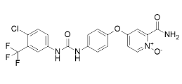 Sorafenib N-Desmethyl N-Oxide ;N-Desmethyl Sorafenib N-Oxide ;  4-[4-[[[[4-Chloro-3-(trifluoromethyl)phenyl]amino]carbonyl]amino]phenoxy]-1-oxido-2-pyridinecarboxamide ; 583840-04-4