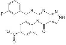6-((3-fluorobenzyl)thio)-5-(2-methyl-4-nitrophenyl)-2H-pyrazolo[3,4-d]pyrimidin-4(5H)-one