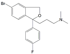 Citalopram Impurity F; Citalopram Related Compound H ; 5-Bromo Citalopram ; 1-(4'-Fluorophenyl)-1-(3-dimethylaminopropyl)-5-bromophthalane oxalate  |  64169-39-7