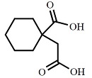 Gabapentin EP Impurity E ;Gabapentin USP Related Compound E ; Gabapentin Diacid ; Carboxymethyl-cyclohexanecarboxylic acid  | 67950-95-2
