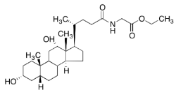 GLYCODEOXYCHOLIC ACID ETHYL ESTER ;N-​[(3α,​5β,​12α)​-​3,​12-​Dihydroxy-​24-​oxocholan-​24-​yl]​-​glycine Ethyl Ester; Ethyl 2-((4R)-4-((3R,5R,10S,12S,13R,14S,17R)-3,12-Dihydroxy-10,13-dimethylhexadecahydro-1H-cyclopenta[a]phenanthren-17-yl)pentanamido)acetate|70779-06-5