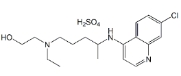 Hydroxychloroquine Sulfate ; 2-[[4-[(7-Chloro-4-quinolinyl)amino]pentyl]ethylamino]ethanol sulfate |  747-36-4