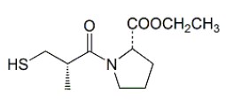 Captopril Ethyl Ester ;  (2S)-1-[(2S)-2-Methyl-3-sulphanylpropanoyl]pyrrolidine-2-carboxylic acid ethyl ester | 86938-12-7 ;