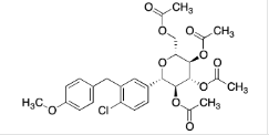 Empagliflozin Methoxy Impurity ;(2R,3R,4R,5S,6S)-2-(Acetoxymethyl)-6-(4-chloro-3-(4-methoxybenzyl)phenyl)tetrahydro-2H-pyran-3,4,5-triyl Triacetate; 1,5-Anhydro-1-C-[4-chloro-3-[(4-methoxyphenyl)methyl]phenyl]-, 2,3,4,6-tetraacetate-D-glucitol  | 872980-38-6