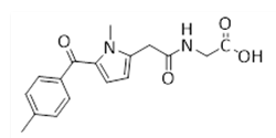 Amtolmetin;AMT-2 impurity ; (2-(1-methyl-5-(4-methylbenzoyl)-1H-pyrrol-2-yl)acetyl)glycine | 87344-05-6