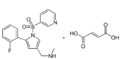 Vonoprazan Fumarate ;(5-(2-Fluorophenyl)-1-(pyridin-3-ylsulfonyl)-1H-pyrrol-3-yl)-N-methylmethanamine fumarate |881681-01-2 ; 1260141-27-2