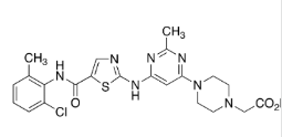 Dasatinib Carboxylic Acid Ethyl Ester ; 4-[6-[[5-[[(2-Chloro-6-methylphenyl)amino]carbonyl]-2-thiazolyl]amino]-2-methyl-4-pyrimidinyl]-1-piperazineacetic acid ethyl ester | 910297-62-0