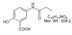 Mesalazine N-Propionyl Impurity ;5-(N-Propionylamino)-2-hydroxybenzoic acid  |  93968-80-0 