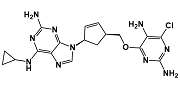 Abacavir EP Impurity B; Abacavir USP Related Compound D; Abacavir-USP O-pyrimidine derivative; N6-Cyclopropyl-9-((1R,4S)-4-(((2,5-diamino-6-chloropyrimidin-4-yl)oxy)methyl)cyclopent-2-en-1-yl)-9H-purine-2,6-diamine;   (1S,4R)-4-[2-Amino-6-(cyclopopylamino)-9H-purin-9-yl]-1-(2,5-diamino-6-chloro-4-pyrimidinyloxy)methyl-2-cyclopentene; 1443421-69-9