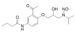 Acebutolol nitroso Impurity ;Acebutolol nitroso Impurity;  N-(3-acetyl-4-(2-hydroxy-3-(isopropyl(nitroso)amino)propoxy)phenyl)butyramide