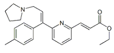 Acrivastine Ethyl Ester ;(E)-Ethyl 3-(6-((E)-3-(pyrrolidin-1-yl)-1-p-tolylprop-1-enyl)pyridin-2-yl)acrylate
