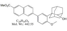 Adapalene 2-Hydroxy Methyl Ester ; Methyl 6-(3-((1r,3s,5R,7S)-2-Hydroxyadamantan-1-yl)-4-methoxyphenyl)-2-naphthoate ;