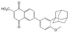 Adapalene Quinone Acid ; 6-[3-(1-Adamantyl)-4-methoxyphenyl)1,4-naphthoquinone-2-carboxylic acid ;