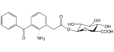 Amfenac Acyl-β-D-Glucuronide ; (3S,6S)-6-(2-(2-Amino-3- benzoylphenyl)acetoxy)-3,4,5-trihydroxy-tetrahydro-2H-pyran-2-carboxylic acid