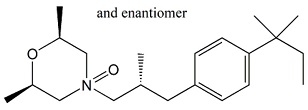 Amorolfine EP Impurity A;  Amorolfine N-Oxide ;  cis-4-[3-[4-(1,1-Dimethylpropyl)phenyl]-2-methylpropyl]-2,6-dimethyl-morpholine N-oxide