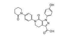Apixaban Carboxylic Acid O-Desmethyl Impurity ;4,5,6,7-Tetrahydro-1-(4-hydroxyphenyl)-7-oxo-6-[4-(2-oxo-1-piperidinyl) phenyl]-1H-pyrazolo[3,4-c]pyridine-3-carboxylic acid