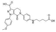Apixaban di acid impurity; 6-(4-((4-carboxybutyl)amino)phenyl)-1-(4-methoxyphenyl)-7-oxo-4,5,6,7-tetrahydro-1H-pyrazolo[3,4-c]pyridine-3-carboxylic acid; 2264018-89-3