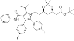 Atorvastatin difluoro protected impurity ;tert-butyl 2-((4R,6R)-6-(2-(2,3-bis(4-fluorophenyl)-5-isopropyl-4-(phenylcarbamoyl)-1H-pyrrol-1-yl)ethyl)-2,2-dimethyl-1,3-dioxan-4-yl)acetate