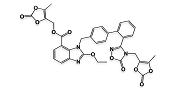 Azilsartan Dimer; (5-Methyl-2-oxo-1,3-dioxol-4-yl)methyl 2-ethoxy-1-((2'-(4-((5-methyl-2-oxo-1,3-dioxol-4-yl)methyl)-5-oxo-4,5-dihydro-1,2,4-oxadiazol-3-yl)-[1,1'-biphenyl]-4-yl)methyl)-1H-benzo[d]imidazole-7-carboxylate  |  1604812-35-2