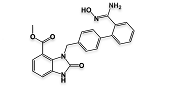 Methyl 3-[(4-{2-[(Z)-N'-hydroxycarbamimidoyl]phenyl}phenyl)methyl]-2-oxo-2,3-dihydro-1H-1,3-benzodiazole-4-carboxylate  |  1499167-72-4