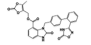 Azilsartan Medoxomil O-Desethyl; 2-Oxo-3-[2'-(5-oxo-4,5-dihydro-[1,2,4]oxadiazol-3-yl)-biphenyl-4-yl methyl]-3H-benzoimidazole-4-carboxylic acid 5-methyl-2-oxo-{1,3}dioxol-4-ylmethyl ester  |  1417576-00-1