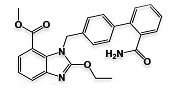 Azilsartan Methyl Ester Amide Impurity; Methyl 1-[(2'-Carbamoylbiphenyl-4-yl)methyl]-2-ethoxybenzimidazole-7-carboxylate  |  147404-76-0
