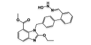 Azilsartan N-Hydroxy Methyl Ester; 2-Ethoxy-1-[[2'-[(hydroxyamino)iminomethyl][1,1'-biphenyl]-4-yl]methyl]-1H-benzimidazole-7-carboxylic acid methyl ester   |   147403-65-4