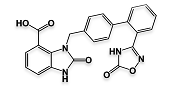 Azilsartan O-Desethyl Impurity; 2-Oxo-3-((2’-(5-oxo-4,5-dihydro-1,2,4-oxadiazol-3-yl)-[1,1’-biphenyl]-4-yl)methyl)-2,3-dihydro-1H-benzo[d]imidazole-4-carboxylic acid  |  1442400-68-1