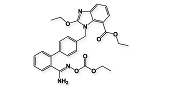 Azilsartan Ring-Opening Ethyl Ester; Ethyl (Z)-2-ethoxy-1-((2'-(N'-((ethoxycarbonyl)oxy)carbamimidoyl)-[1,1'-biphenyl]-4-yl)methyl)-1H-benzo[d]imidazole-7-carboxylate  |  1403474-75-8