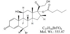 Betamethasone Valerate EP Impurity G ;6α-Bromo-Betamethasone Valerate ;6α-Bromo-9-ﬂuoro-11β,21-dihydroxy-16β-methyl-3,20-dioxopregna-1,4-dien-17-yl pentanoate