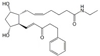 Bimatoprost Impurity E ; 15-Keto Bimatoprost ;(5Z)-7-[(1R,2R,3R,5S)-3,5-Dihydroxy-2-[(1E)-3-oxo-5-phenyl-1-penten-1-yl]cyclopentyl]-N-ethyl-5-heptenamide | 1163135-96-3