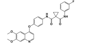 Cabozantinib 3-fluoro Impurity; N-(4-((6,7-dimethoxyquinolin-4-yl)oxy)phenyl)-N-(3-fluorophenyl)cyclopropane-1,1-dicarboxamide