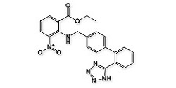 Candesatran Inhouse Impurity 2;  ethyl2-(((2'-(1H-tetrazol-5-yl)-[1,1'-biphenyl]-4-yl)methyl)amino)-3-nitrobenzoate