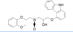 Carvedilol N-oxide  ; N-(3-((9H-carbazol-4-yl)oxy)-2-hydroxypropyl)-2-(2-methoxyphenoxy)ethan-1-imine oxide ;