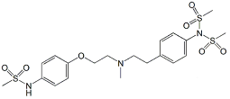 Dofetilide N`-Methylsulfonyl Impurity ;N-[4-[2-[Methyl[2-[4-[(methylsulfonyl)amino]phenoxy]ethyl]amino]ethyl]phenyl]-N-(methylsulfonyl)-methanesulfonamide | 312315-47-2