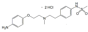 Dofetilide N-Desmethylsulfonyl Impurity ;N-(4-(2-((2-(4-Aminophenoxy)ethyl)(methyl)amino)ethyl)phenyl)methanesulfonamide dihydrochloride  |  115256-46-7  ; 115256-14-9