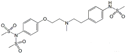 Dofetilide N-Methylsulfonyl Impurity ;N-[4-[2-[Methyl[2-[4-[(methylsulfonyl)amino]phenyl]ethyl]amino]ethoxy]phenyl]-N-(methylsulfonyl)-methanesulfonamide  |   937195-03-4