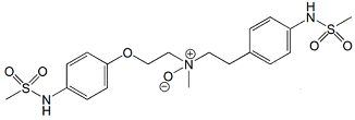 Dofetilide N-Oxide ;N-[4-[2-[Methyl[2-[4-[(methylsulfonyl)amino]phenoxy]ethyl]oxidoamino]ethyl]phenyl]-methanesulfonamide  |  144449-71-8
