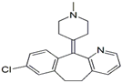 Desloratadine N-Methyl Impurity ;8-Chloro Azatadine ; N-Methyl Desloratadine ; Loratadine USP RC B ; 8-Chloro-6,11-dihydro-11-(1-methyl-4-piperidin ylidene)-5H-benzo[5,6]cyclohepta[1,2-b] pyridine |  38092-89-6