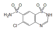 Hydrochlorothiazide EP Impurity A ;Hydrochlorothiazide BP Impurity A ;3,4-Dehydro Hydrochlorothiazide ;Chlorothiazide ;6-Chloro-2H-1,2,4-benzothiadiazine-7-sulfonamide 1,1-dioxide  |  58-94-6